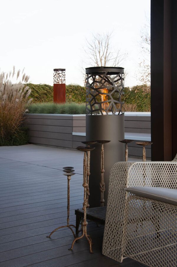 Black Steel Core Pellet Patio Heater